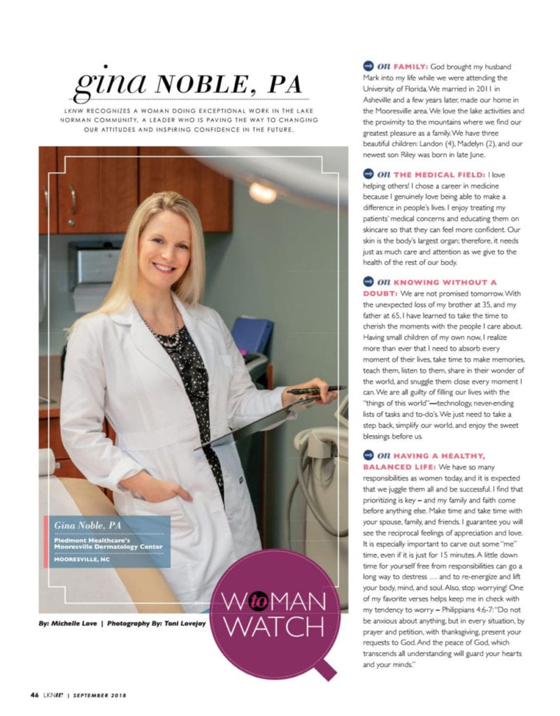 Gina Noble Article